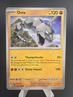 Onix 095/165- Pokemon 151- Regular Uncommon- NM/M - Image 1