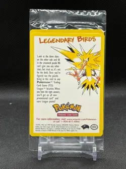 Sealed ZAPDOS Pokemon - Legendary Birds - BLACK STAR 2000 PROMO CARD - Image 1