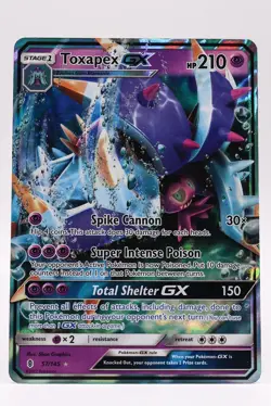 Pokemon TCG Toxapex GX Ultra Rare Card Guardians Rising 57/145 - Image 1