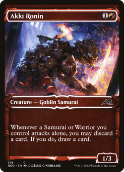 Akki Ronin (FOIL) x1 - MTG Kamigawa: Neon Dynasty NEO #319 - Image 1