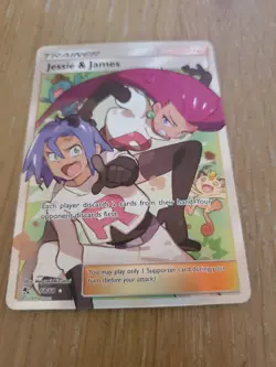 Pokemon TCG Jessie & James Trainer Full Art Ultra Rare Card 68/68 Hidden Fates - Image 1