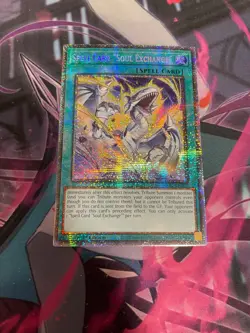 YUGIOH - SPELL CARD "SOUL EXCHANGE" - MP25 - STARLIGHT RARE - NM - 1ST ED - Image 1