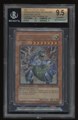 2006 Yu-Gi-Oh! 1st Edition Super Conductor Tyranno SD09-EN001 BGS 9.5 GEM MINT - Image 1