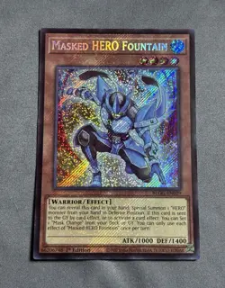Yu-Gi-Oh! Masked HERO Fountain BLGG-EN029 Secret Rare 1st Ed - Image 1