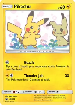 Pokemon Holofoil - Pikachu - SM162 - SM162 / LP / English - Image 1