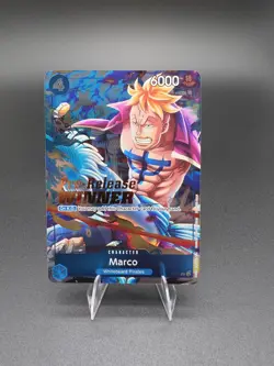 2024 ONE PIECE TWO LEGENDS #P-071 MARCO ALT ART PRE-RELEASE WINNER PROMO - Image 1