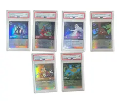 Complete Set Lorcana D100 Disney 100 Mickey Elsa Maui Genie Stitch ALL 6 PSA 9 - Image 1