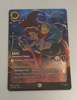 Disney Lorcana Ariel Adventurous Collector Enchanted Set 232/204 9 Fabled - Image 1