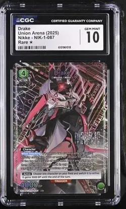 NIKKE Drake Union Arena NIK-1-087 Rare CGC Gem Mint 10 - Image 1