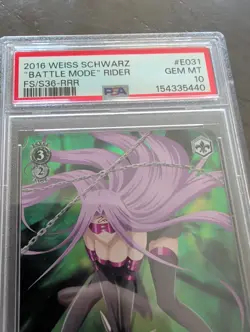 Weiss Schwarz Fate/Stay Night "Battle Mode Rider" FS/S36-RRR, English PSA 10 - Image 2