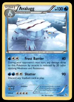 2014 Pokemon XY Flashfire Avalugg English #31 - Image 1
