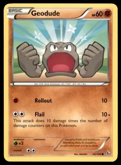 2014 Pokemon XY Flashfire Geodude English #45 - Image 1