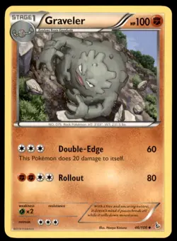 2014 Pokemon XY Flashfire Graveler English #46 - Image 1