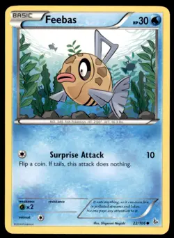 2014 Pokemon XY Flashfire Feebas English #22 - Image 1