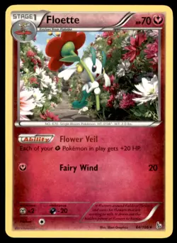 2014 Pokemon XY Flashfire Floette English #64 Rare - Image 1