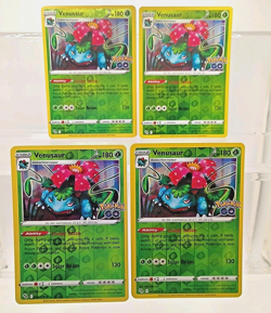 Venusaur 003/078 Pokemon GO Lot of 4 Reverse Holo Rare TGC Pokemon Cards 2022 NM - Image 3