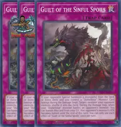 Yugioh! 3x Guilt of the Sinful Spoils MP25-EN427 Common 1st Ed NM - Image 1
