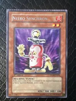 Yugioh Nitro Synchron Rare 1st Edition LP CRIMP ERROR - Image 1