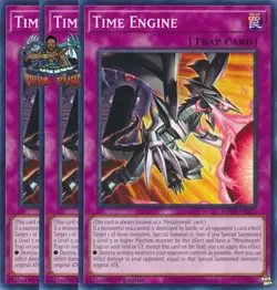 Yugioh! 3x Time Engine MP25-EN425 Common 1st Ed NM - Image 1