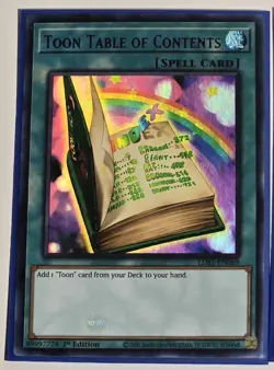 Toon Table Of Contents LDS1-EN069 Ultra Rare 1st Edition Yugioh TCG Lot ×3 NM/M - Image 2