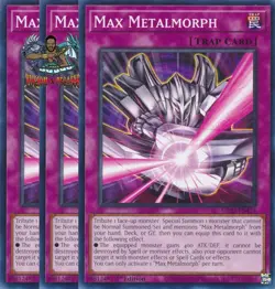 Yugioh! 3x Max Metalmorph MP25-EN424 Common 1st Ed NM - Image 1