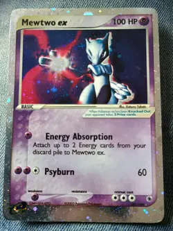 Pokemon Mewtwo EX TCG Holo Ultra Rare Card Ruby and Sapphire 101/109 LP - Image 1
