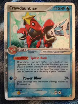 Crawdaunt EX 99/110 Holon Phantoms NM Pokemon Card TCG - Image 1