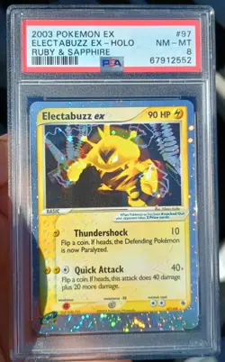 PSA 8 Electabuzz ex 2003 EX Ruby & Sapphire 97/109 Holo Pokemon Card - Image 1