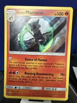 Alolan Marowak 12/111 Holo Rare Crimson Invasion Pokemon Card - Image 1