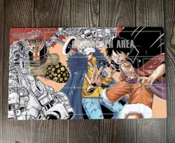 O-P OPCG TCG CCG Pad Trafalgar Law & Monkey D. Luffy Playmat Card Game Play Mat - Image 1