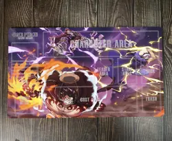 O-P Trading Card Game Mat OPCG CCG Playmat Table Play Pad With Zones Free Bag - Image 1
