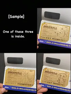 Sealed ANA Boarding Pass Gold Card 1998 Pokemon Japanese Vintage - Image 2