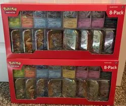 2x Pokemon Prismatic Evolutions 8 Mini-Tins w/ Promo Cards Costco Set - Image 1