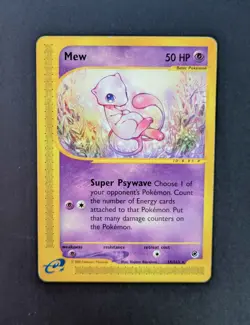 Pokemon Rare Mew 55/165 Expedition Base Set card Non Holo - MP/HP vintage - Image 1
