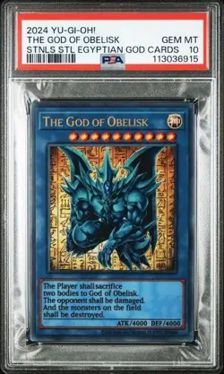 PSA10 Yu-Gi-Oh God Cards Slifer Obelisk Ra Stainless Steel Set 3 Sequential - Image 2