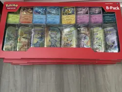 Costco Pokemon Prismatic Evolutions 8 Mini-Tins with Promo Cards Sealed - Image 1