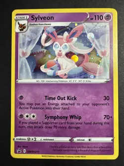 Pokemon Card Sylveon SWSH211 Black Star Promo Holo Near Mint - Image 1