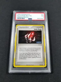 Pokemon Card Reverse Holo Solid Rage 92/115 PSA 7 NM ex Unseen Forces - Image 1
