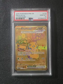 Pikachu EX Prismatic Evolutions Holo Hyper Rare Gold Card 179/131 - Image 1