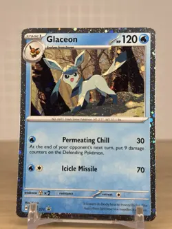 Pokemon Glaceon Prismatic Tech Sticker 171 Black Star Promo Card - Image 1