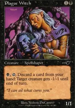 1x Plague Witch - Foil Moderate Play MTG Magic - Kid Icarus - - Image 1