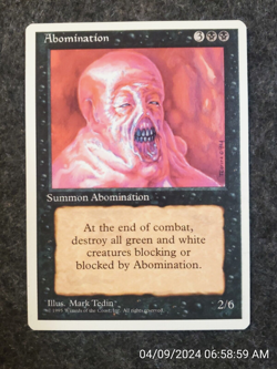 MTG Abomination, NM-Mint, English Fourth Edition (DS3D1F2) - Image 1