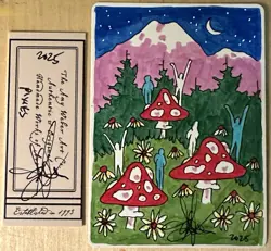 MTG ARTIST PROOF MTG Argothian Pixies AP Sketch Art Amy WEBER - Image 1