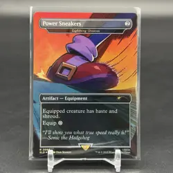 Magic the Gathering Secret Lair Sonic Foil Power Sneakers Lightning Greaves 2099 - Image 1