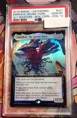 MTG Emrakul Aeon's Torn Ultimate Masters Box Topper Foil PSA 10 Gem MINT 2018 - Image 1