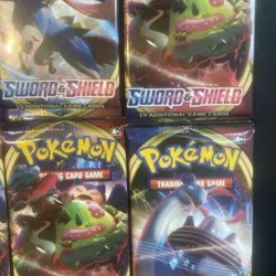 Pokemon TCG Sword and Shield Base Set Booster Pack Lot Of 13 Packs New - Image 5
