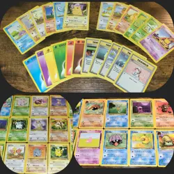 Pokemon 100% Complete Base Set Jungle Fossil Commons NM-LP w Trainers energy - Image 3