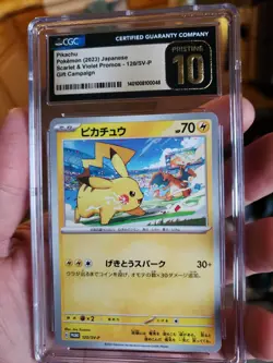 Cgc Pristine 10 Pikachu Pokemon 2023 Japanese Scarlet & Violet Promos... - Image 1