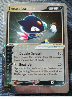 Sneasel EX 103/109 EX Ruby & Sapphire Ultra Rare Holo Pokemon TCG - Image 1