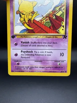 Pokemon TCG Abra 49/82 Team Rocket 1st Edition Vintage WOTC LP/NM - Image 4